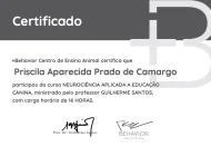 Certificado 02 - Neurociência Aplicada à Educação Canina, 2025 - com Professor Guilherme Santos